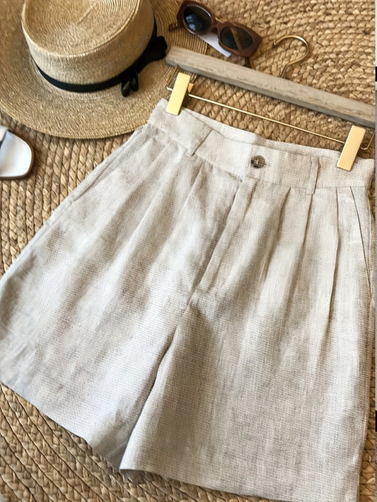 Short vintage femme taille haute pour l'été - style décontracté chic