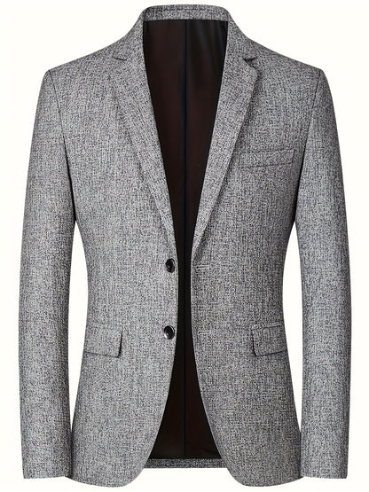 Men's mature style suit jacket with long sleeves for formal and professional occasions
