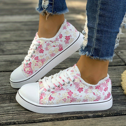 Baskets décontractées femme style floral tendance pour usage quotidien