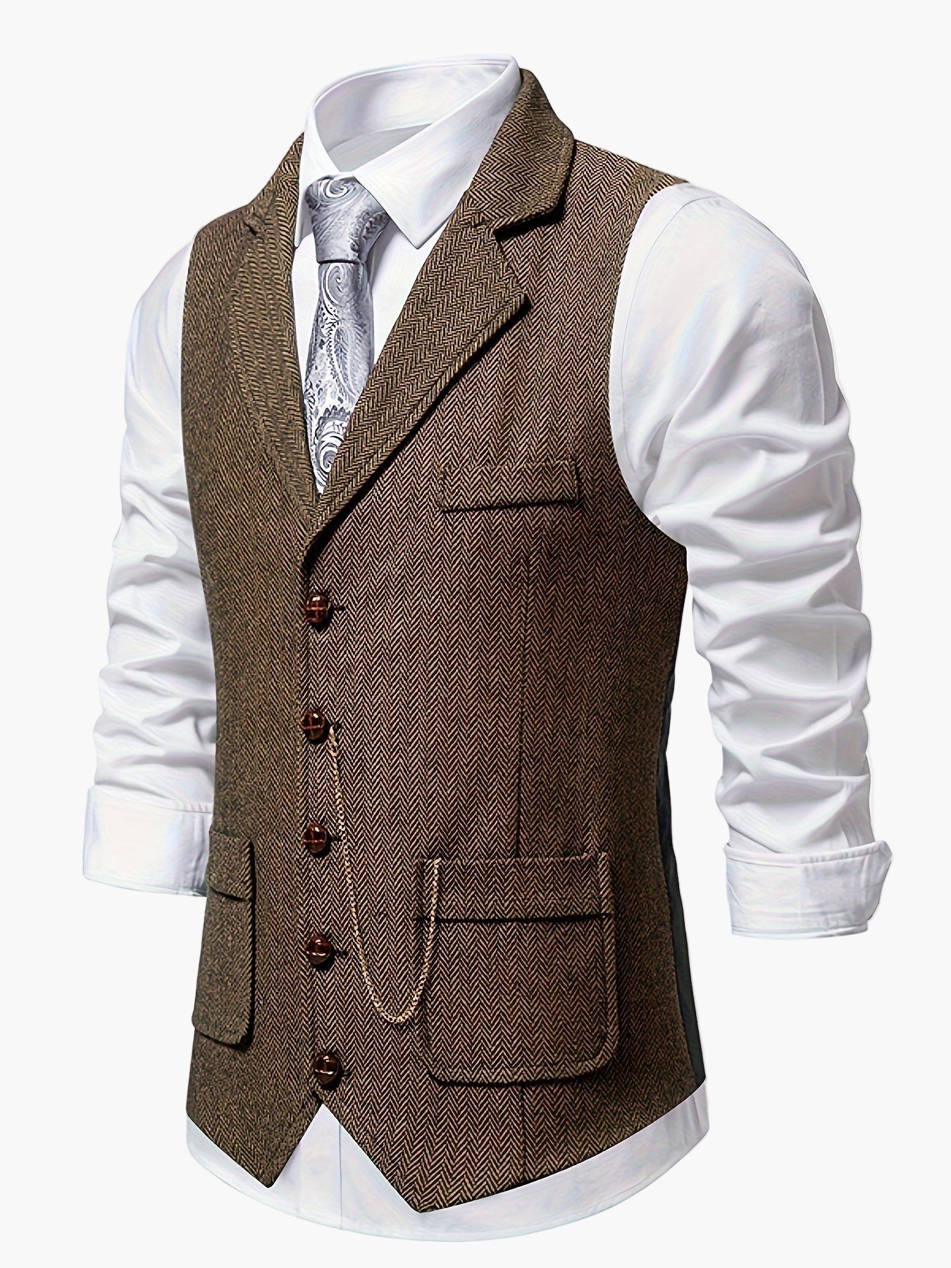 Chaleco Hombre Elegante Estilo Vintage para Atuendo Formal o Casual