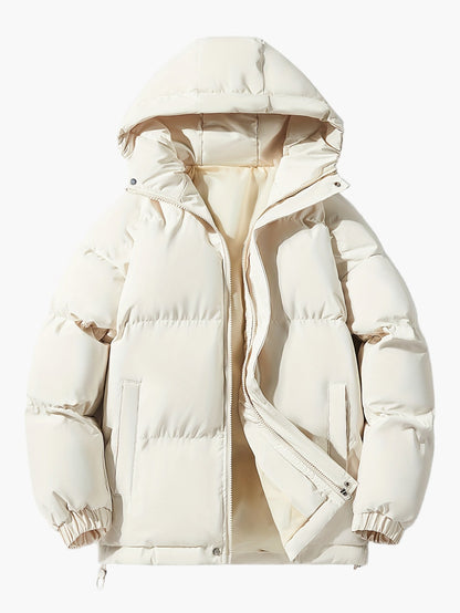 Chaqueta acolchada para hombre con capucha estilo casual para el invierno