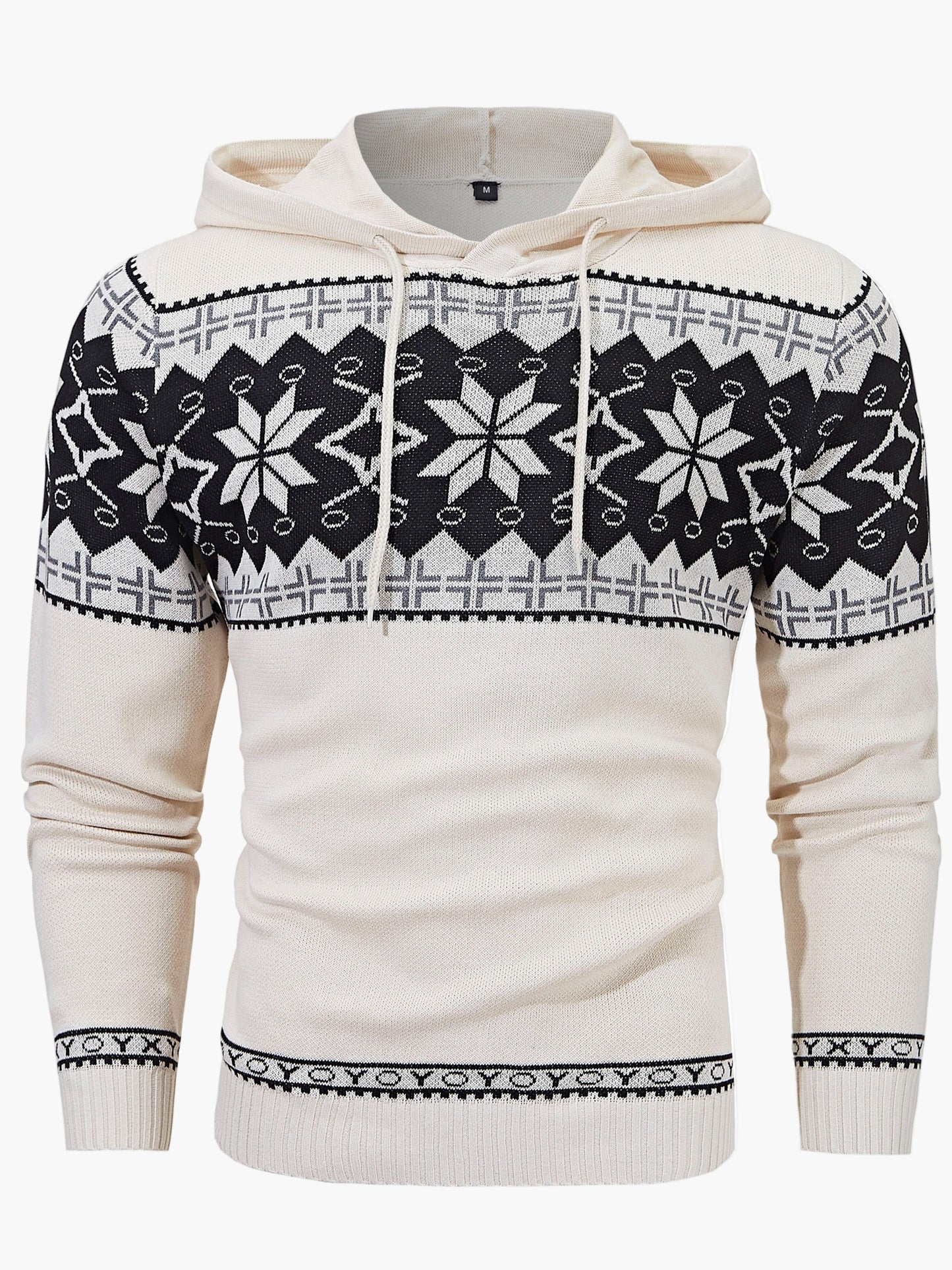 Sudadera con capucha de Navidad con motivo nórdico para hombre, estilo casual otoño/invierno
