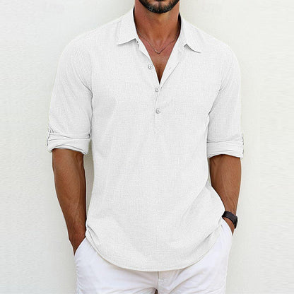 Robbie – Colorful Polo Collar Sweater for Men