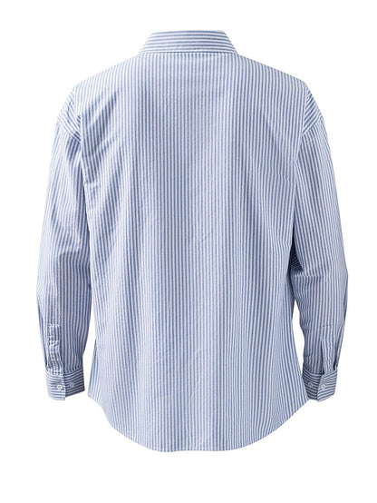 Chemise décontractée à rayures pour homme – Style polyvalent pour le quotidien et les loisirs