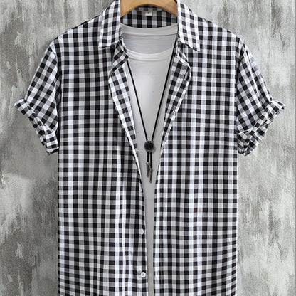 Chemise Décontractée à Carreaux pour Homme Style Urbain Polyvalent