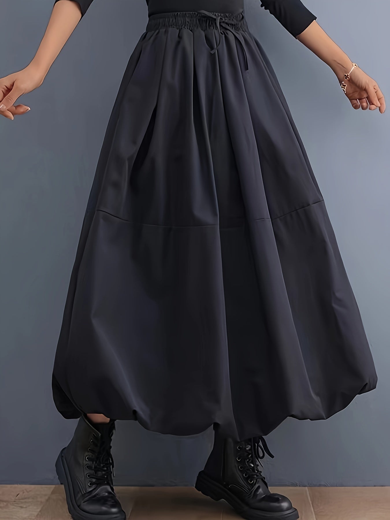 Jupe longue ample femme style bohème chic avec poches élégantes