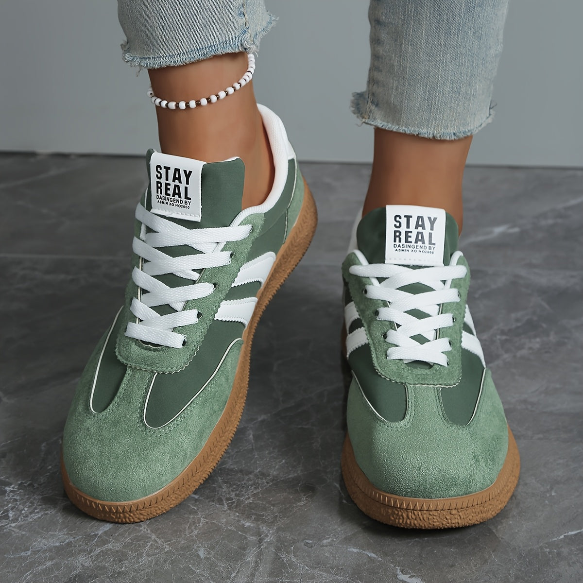 Baskets décontractées pour femme style rétro – Sneakers urbaines tendance