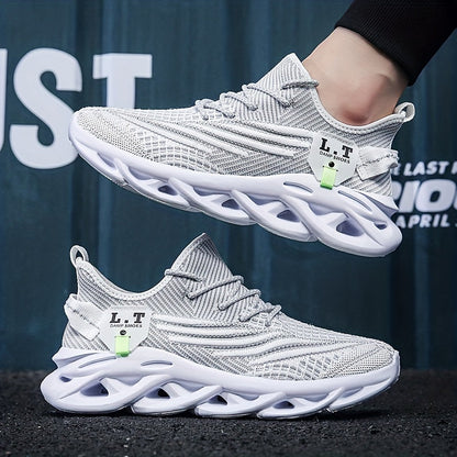 Herresportssko urban stil med futuristisk sål og bred komfort