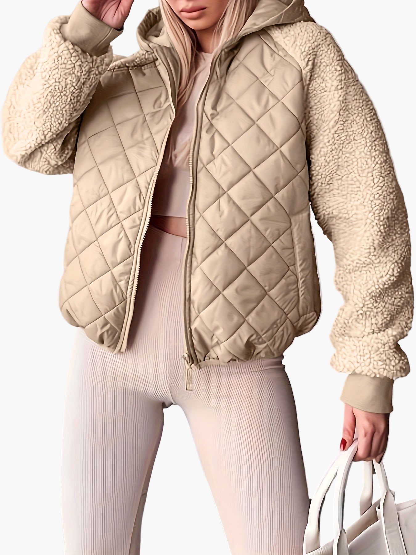 Chaqueta acolchada con capucha estilo urbano para mujer – Look casual y a la moda