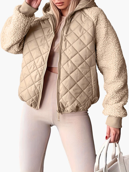 Chaqueta acolchada con capucha estilo urbano para mujer – Look casual y a la moda