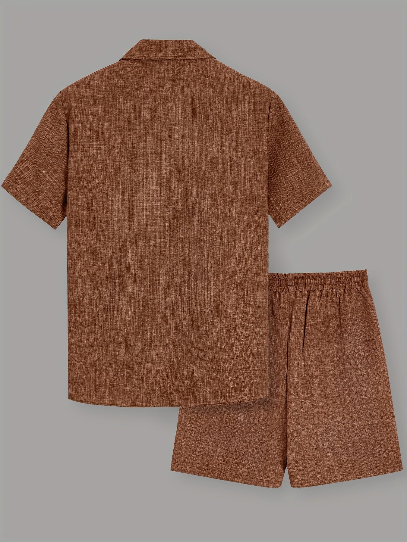 Ensemble décontracté pour homme – chemise à manches courtes et short, style urbain estival