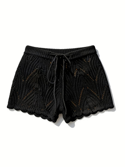 Women's beach shorts in bohemian style, openwork, chic and light for summer and holidays