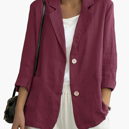 Veste blazer décontractée élégante pour femme à manches longues style urbain
