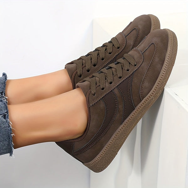 Vintage afslappede sneakers til kvinder, alsidig urban stil