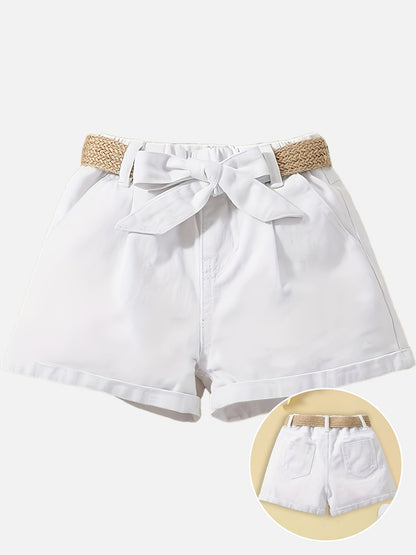 Short taille haute femme style paperbag avec ceinture et nœud élégant pour l'été