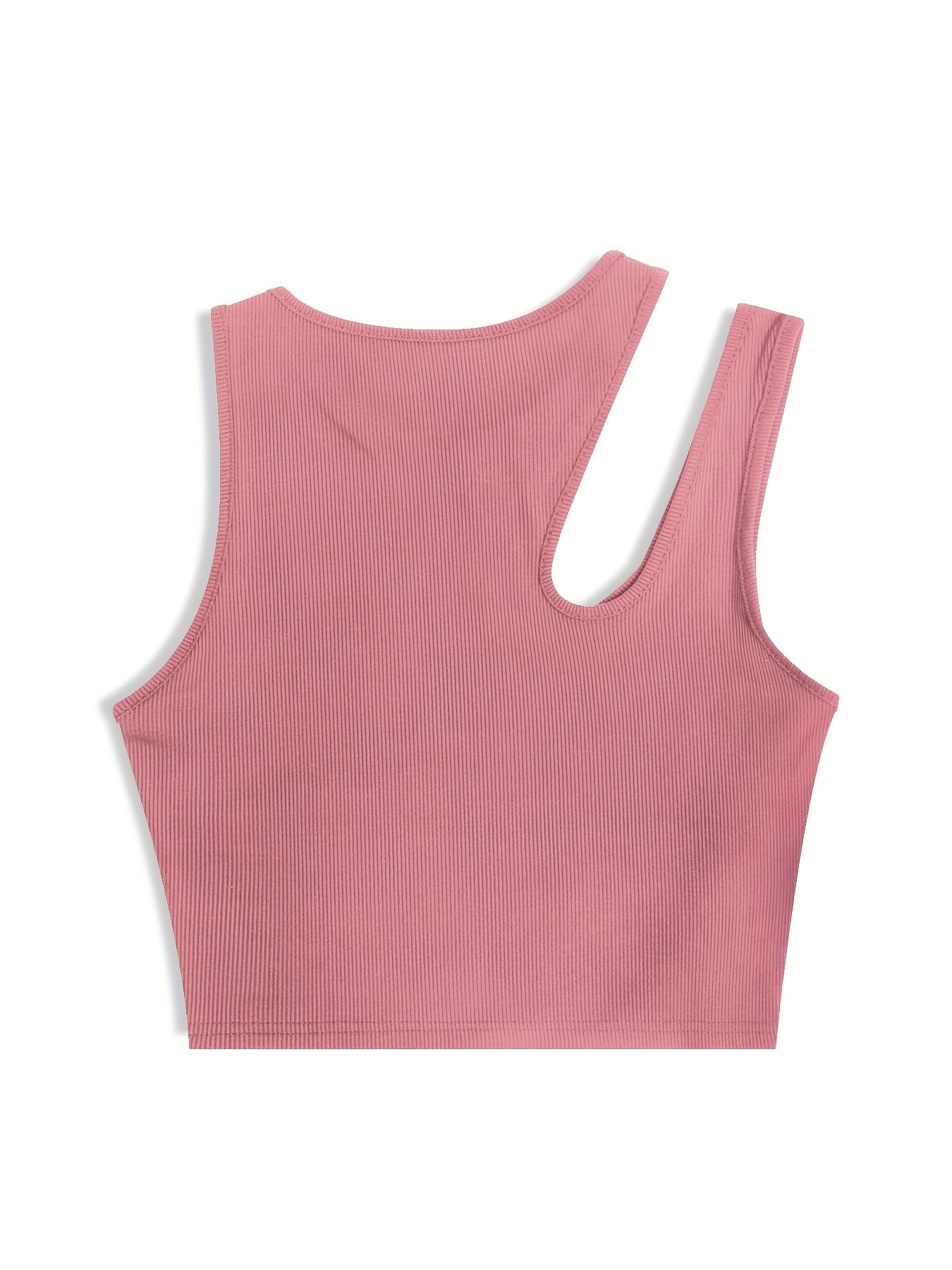 Camiseta sin mangas para mujer estilo asimétrico de moda para el verano - corte corto, look sexy y moderno