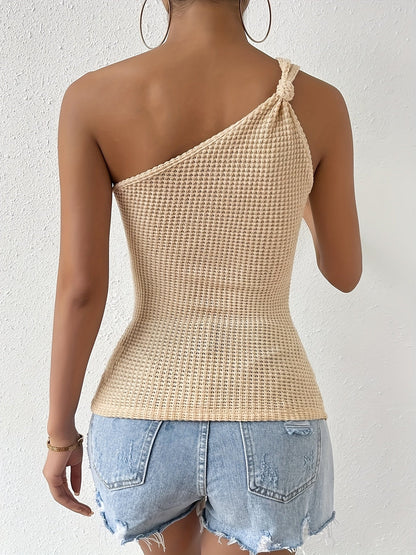 Top asimmetrico monospalla da donna, stile casual e estivo, ideale per uscite e tempo libero