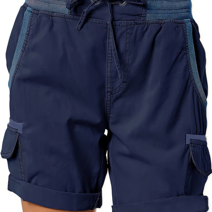 Shorts décontractés pour femme style cargo avec poches et cordon – Idéal pour l'été et les loisirs