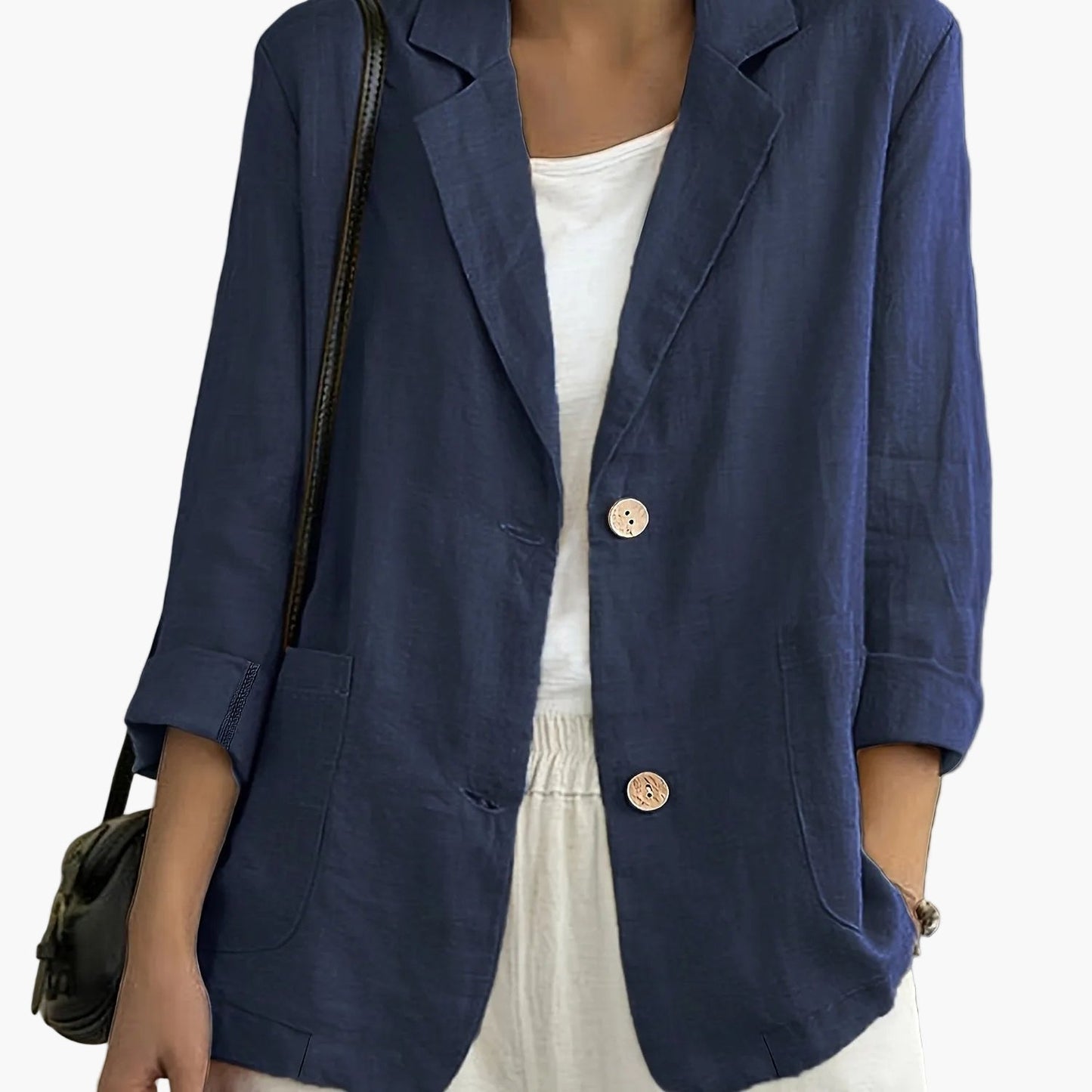 Veste blazer décontractée élégante pour femme à manches longues style urbain