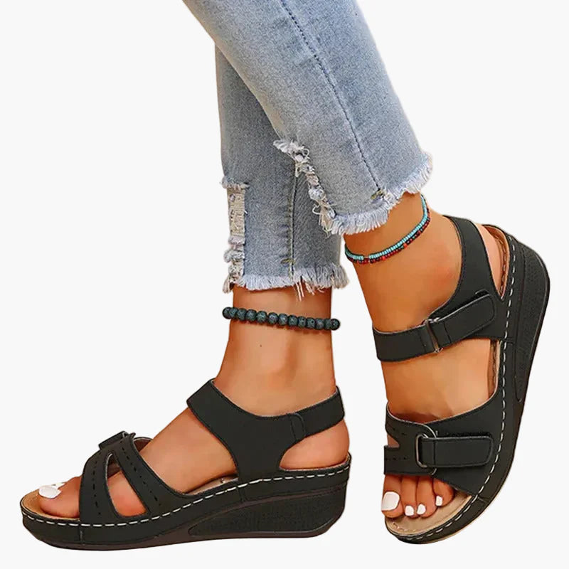 Sandales compensées ergonomiques femme – style décontracté et confort au quotidien