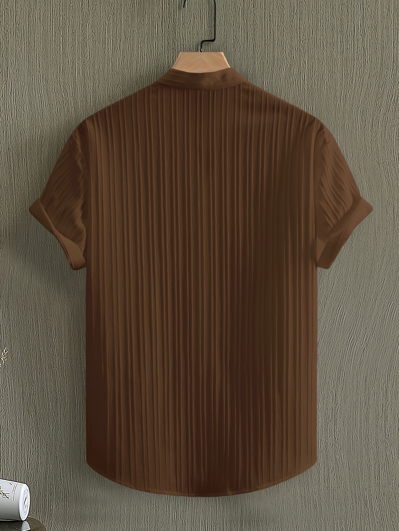 Camicia casual con colletto alla coreana da uomo stile moderno e estivo