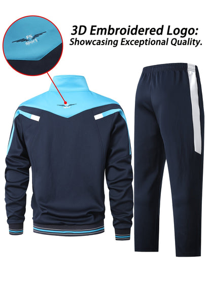 Ensemble de survêtement Homme, Veste et Pantalon Bicolore à Rayures