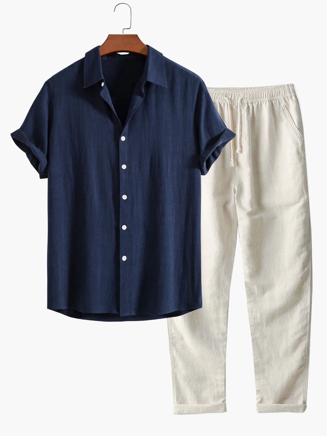 Chemise casual col mao à manches courtes pour homme – Style décontracté et élégant, idéale pour l'été et la vie quotidienne