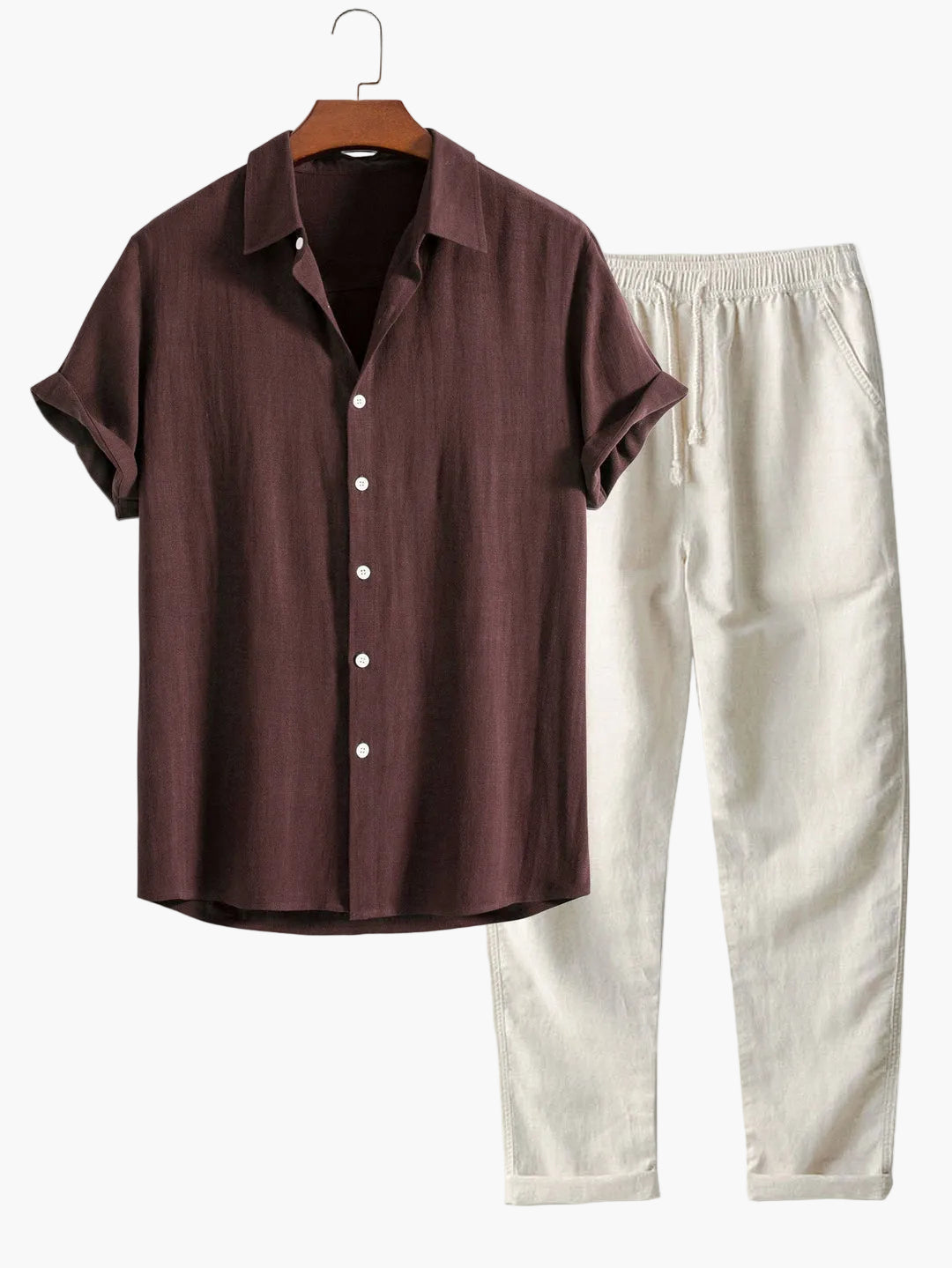 Chemise casual col mao à manches courtes pour homme – Style décontracté et élégant, idéale pour l'été et la vie quotidienne