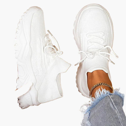 Trendy gå-sneakers til kvinder med tyk sål – Urban stil og daglig komfort