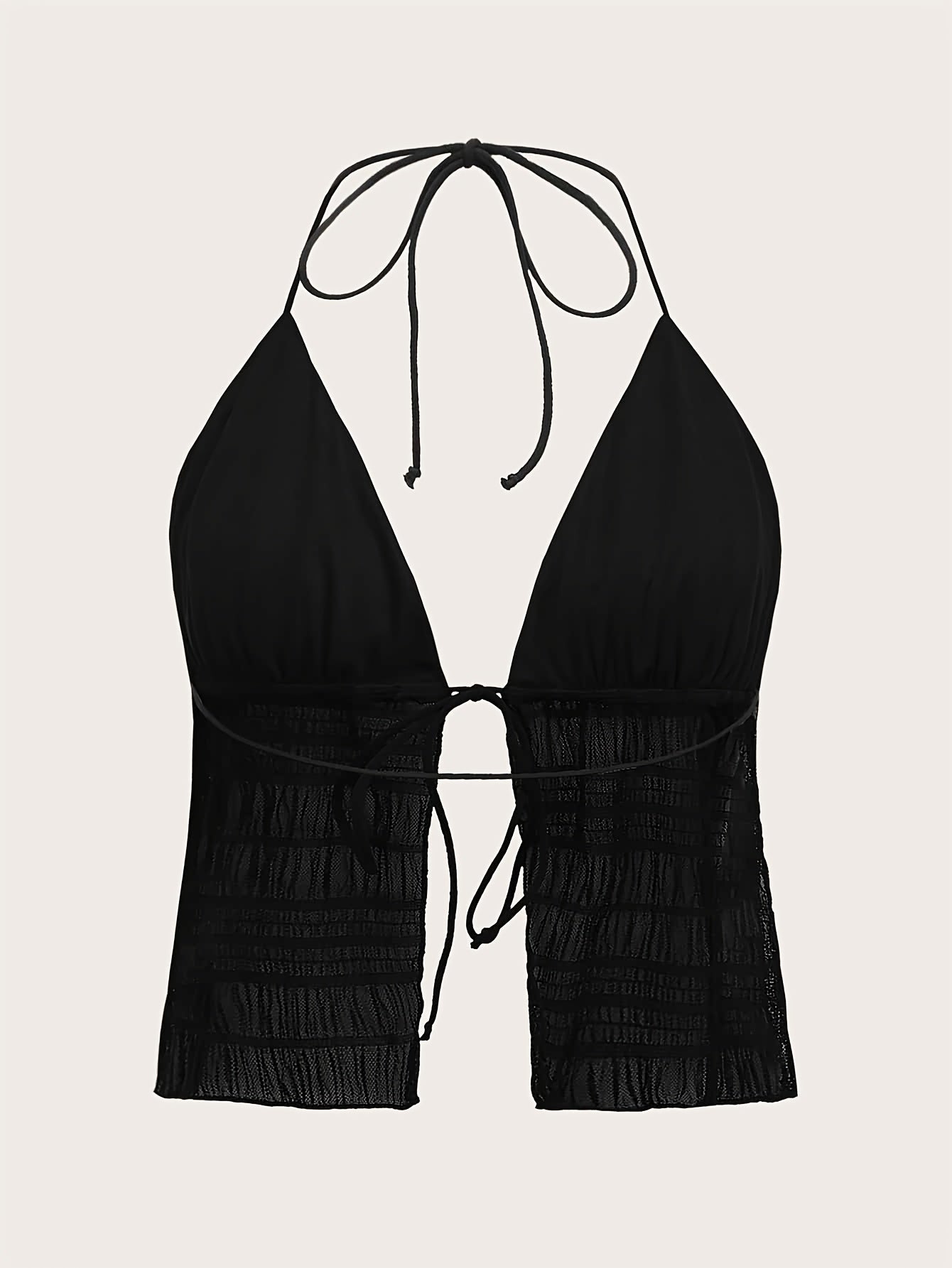 Top camisola mujer estilo halter chic para noche y playa