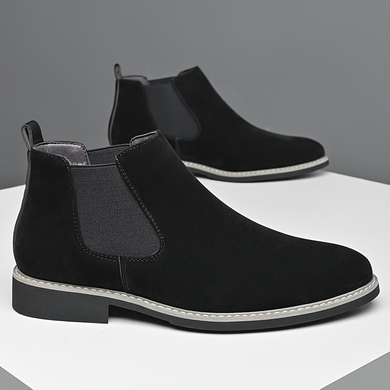 Bottes Chelsea Homme en Faux Daim, Élastiques Latéraux