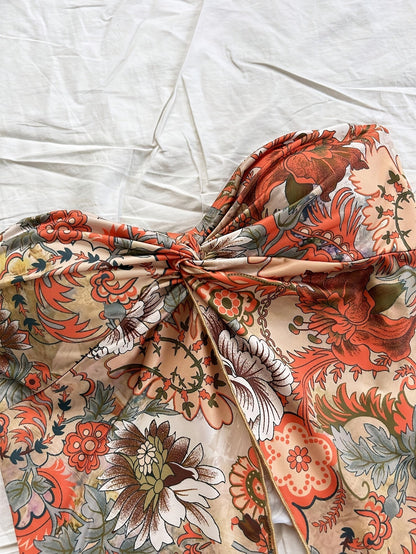 Top bustier floreale stile vintage da donna - ideale per estate e festival