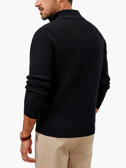 Maglione con zip mezza chiusura stile casual da uomo - Ideale per autunno inverno
