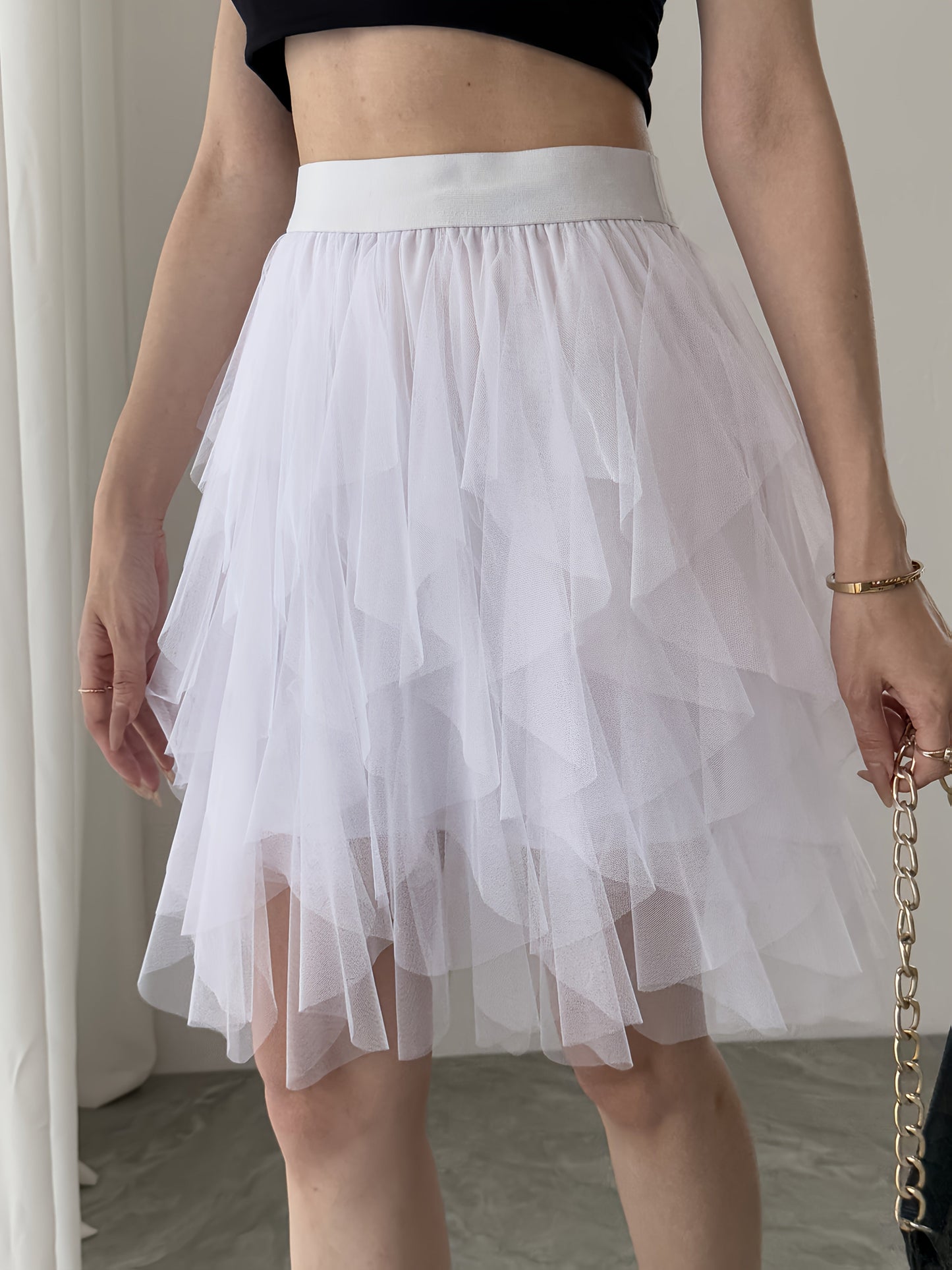 Eleganter Damen-Tutu-Rock im Tänzerinnen-Stil für festliche oder alltägliche Outfits
