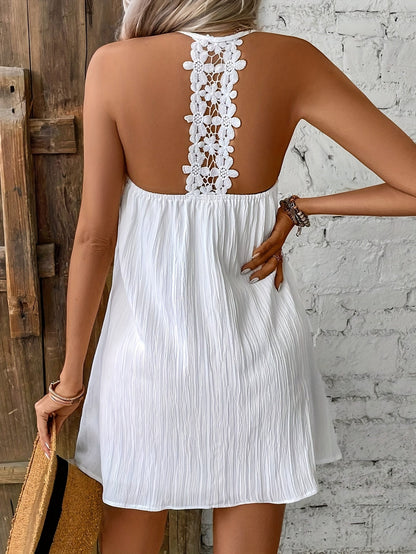 Robe mini décontractée dos nu style plage pour femme – coupe ample et élégante, idéale pour l'été