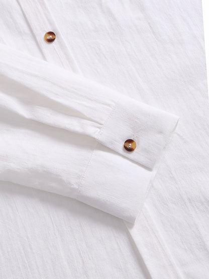 Chemise décontractée à manches longues pour homme style week-end élégant