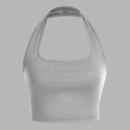 Dames top met open rug - Casual stijl met halternek voor de zomer