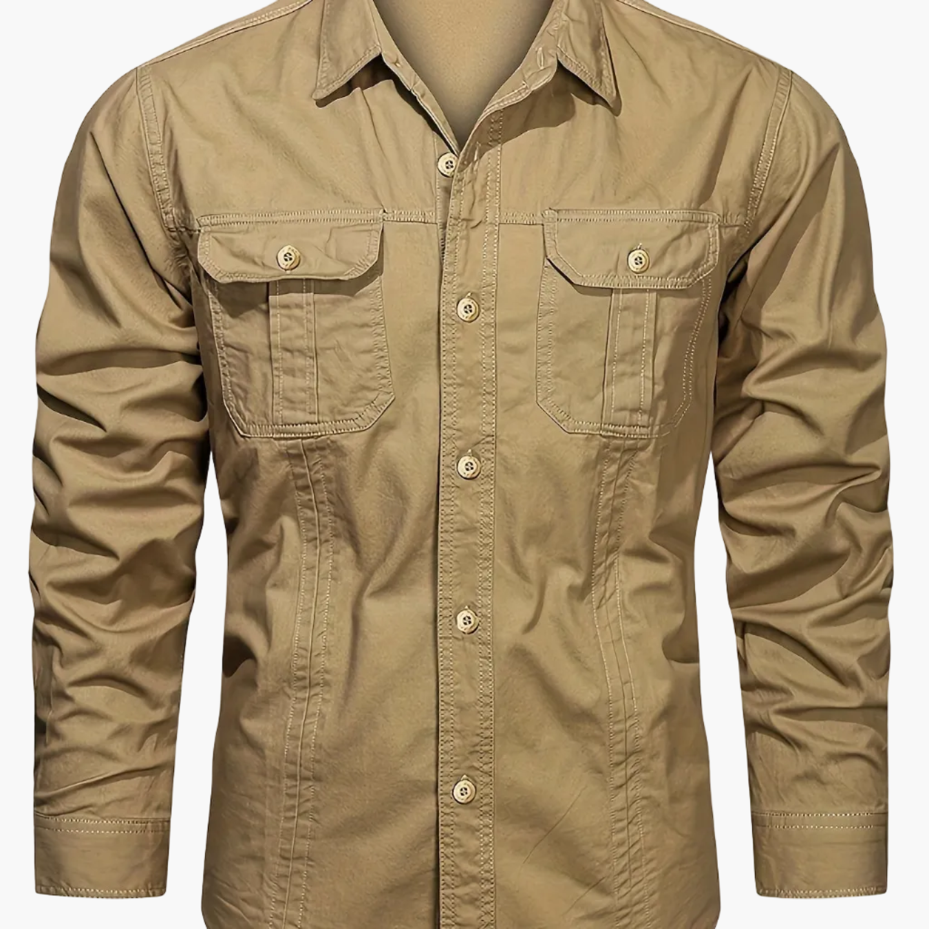 Camisa casual de manga larga para hombre estilo outdoor – Ideal para el fin de semana y el ocio