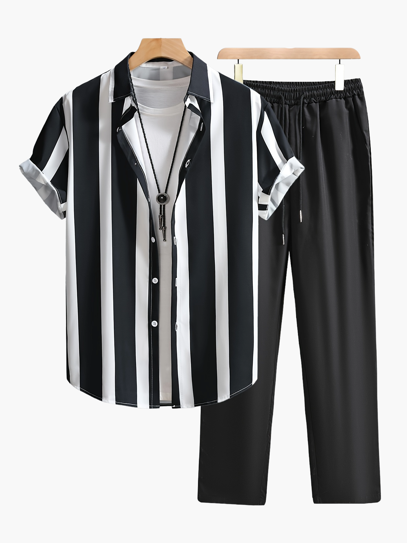 Camisa de Rayas Verticales Estilo Urbano para Hombre - Look Casual y a la Moda