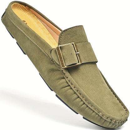Moccasin-mules med spænde til mænd, afslappet og elegant stil