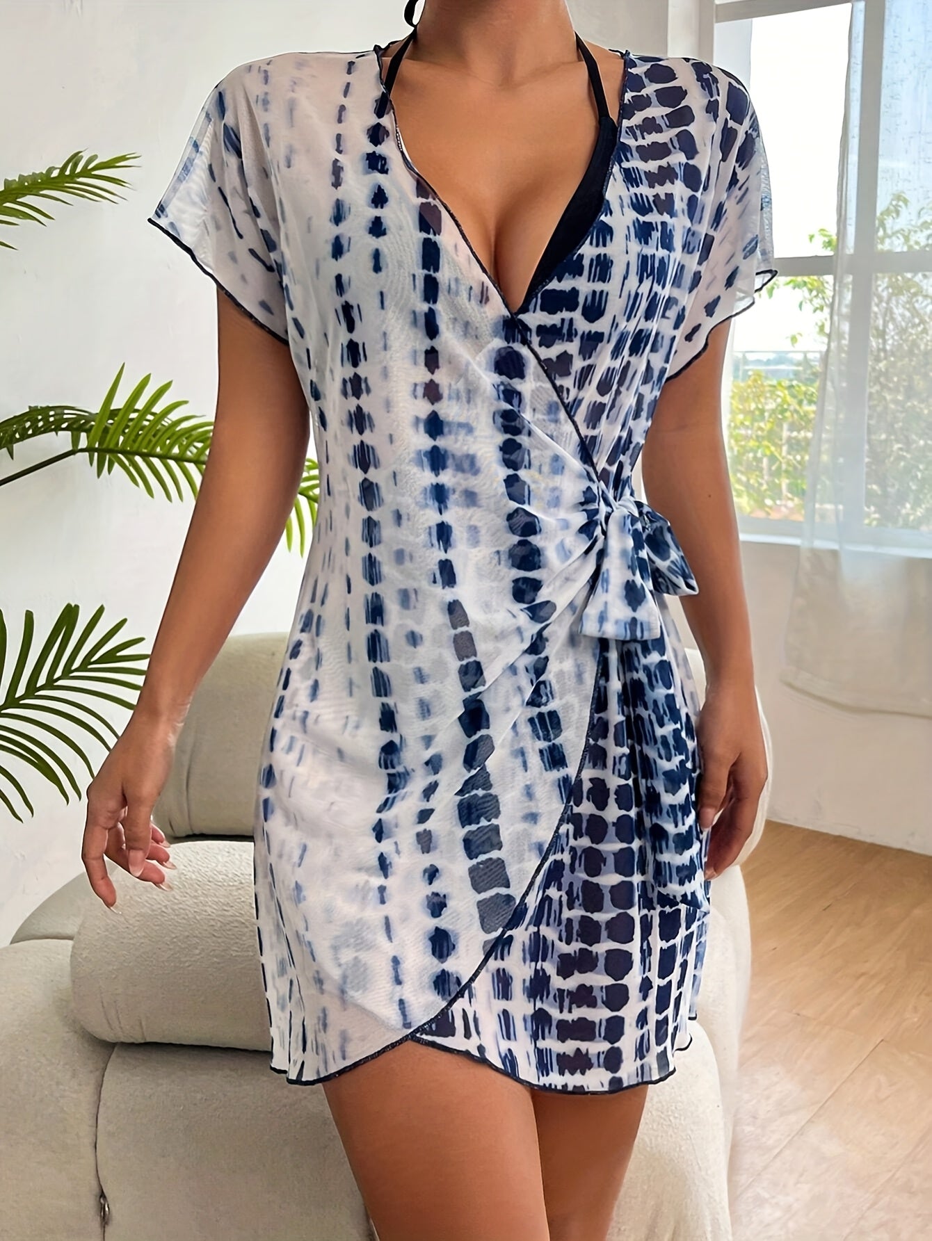 Robe portefeuille femme style plage chic – idéale pour vacances et sorties balnéaires