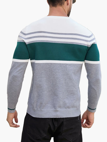 Maglione casual da uomo a righe stile moderno per uso quotidiano