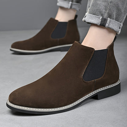 Bottes Chelsea Homme en Faux Daim, Élastiques Latéraux