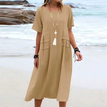 Robe d'été ample décontractée pour femme style bohème plage