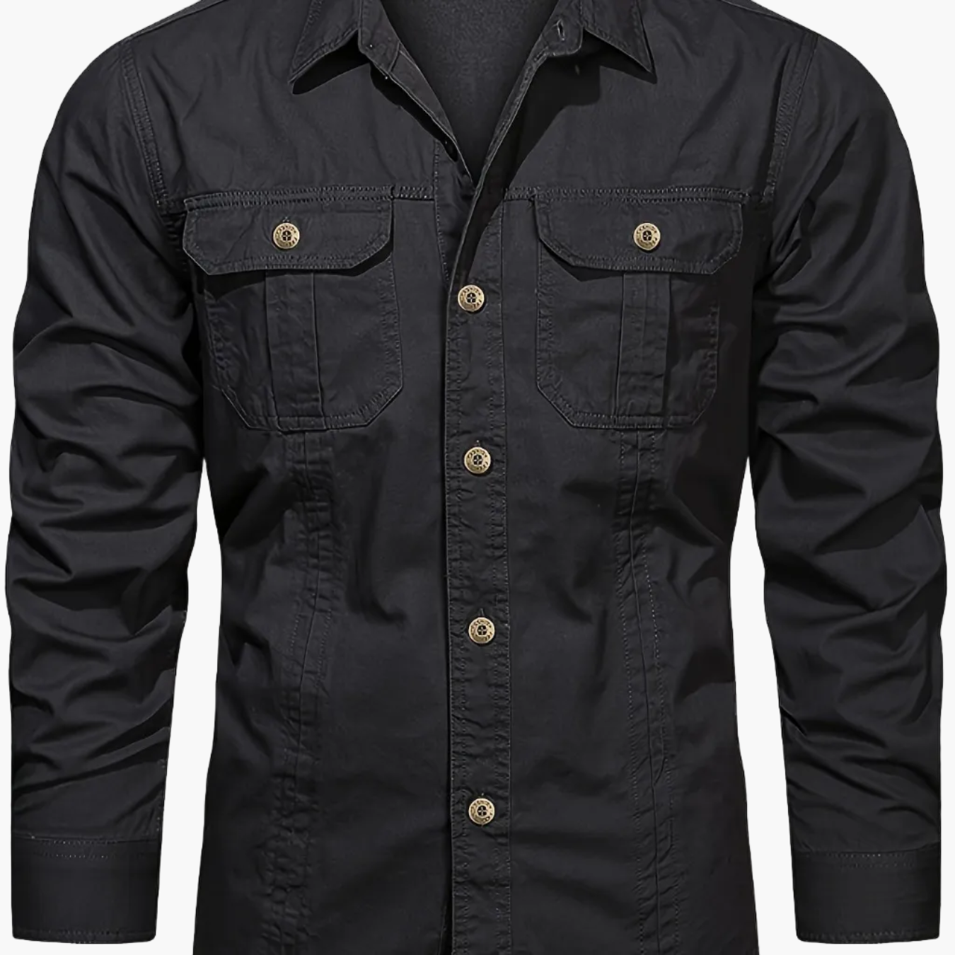 Camisa casual de manga larga para hombre estilo outdoor – Ideal para el fin de semana y el ocio