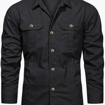 Camisa casual de manga larga para hombre estilo outdoor – Ideal para el fin de semana y el ocio