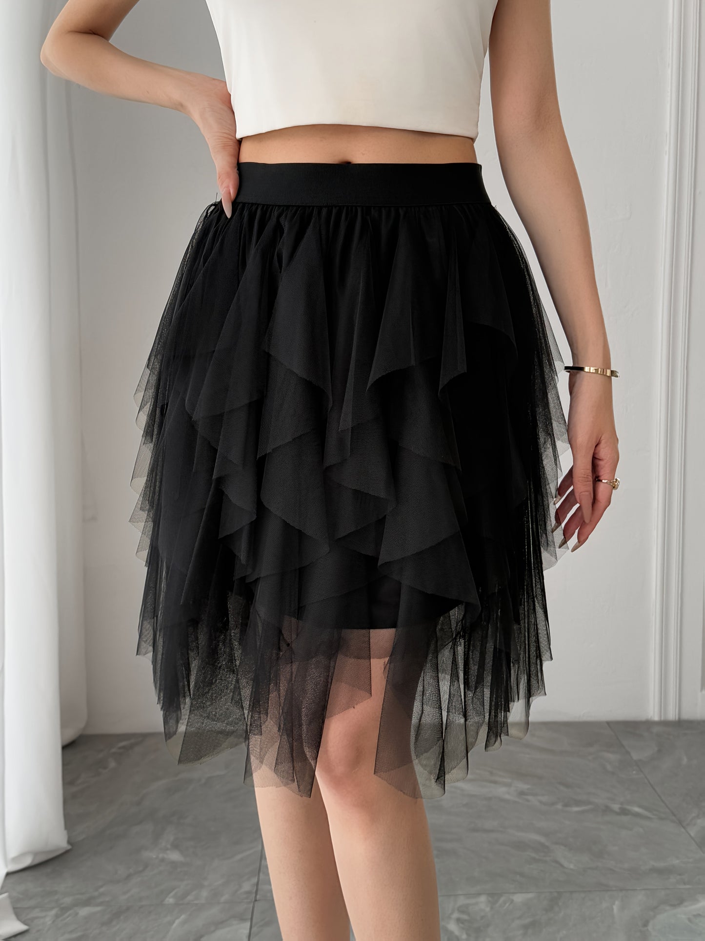 Eleganter Damen-Tutu-Rock im Tänzerinnen-Stil für festliche oder alltägliche Outfits