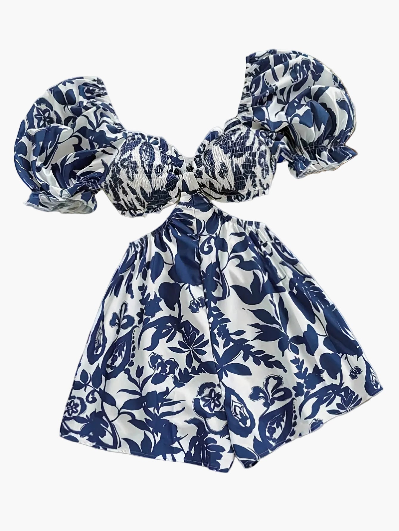 Sommerlicher Damen Jumpsuit mit Volants im tropischen Stil und angesagtem Urlaubslook  