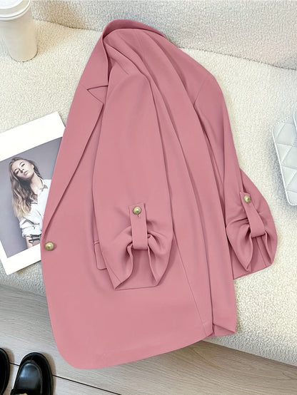 Blazer Femme Élégant Manches Longues Style Décontracté pour Bureau ou Sortie