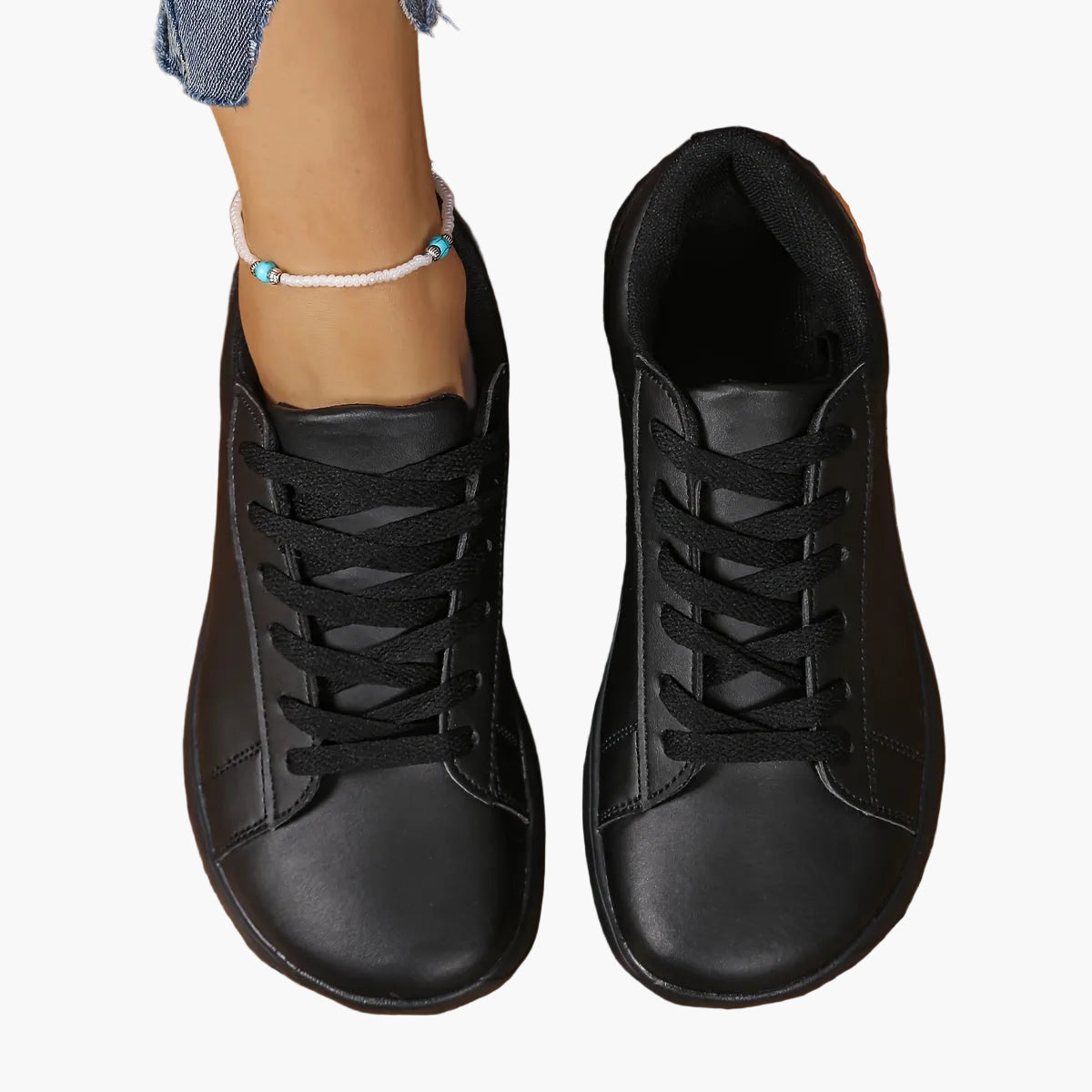 Baskets décontractées pour femme style urbain à lacets – Chaussures polyvalentes confortables pour tous les jours